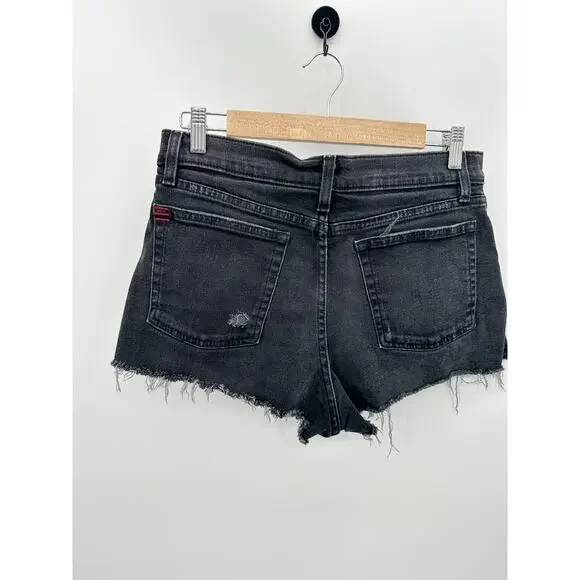 Urban Outfitters BDG Shorts Women 30 Black Denim Tom Girl Mid Rise Cut-Off Jean - Picture 2 of 7